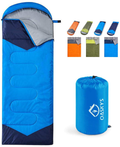 Oaskys Camping Sleeping Bag - 3 Season Warm & Cool Weather - Summer, Spring, Fall, Lightweight, Waterproof for Adults & Kids - Camping Gear Equipment, Traveling, and Outdoors  oaskys Blue 29.5in x 86.6" 
