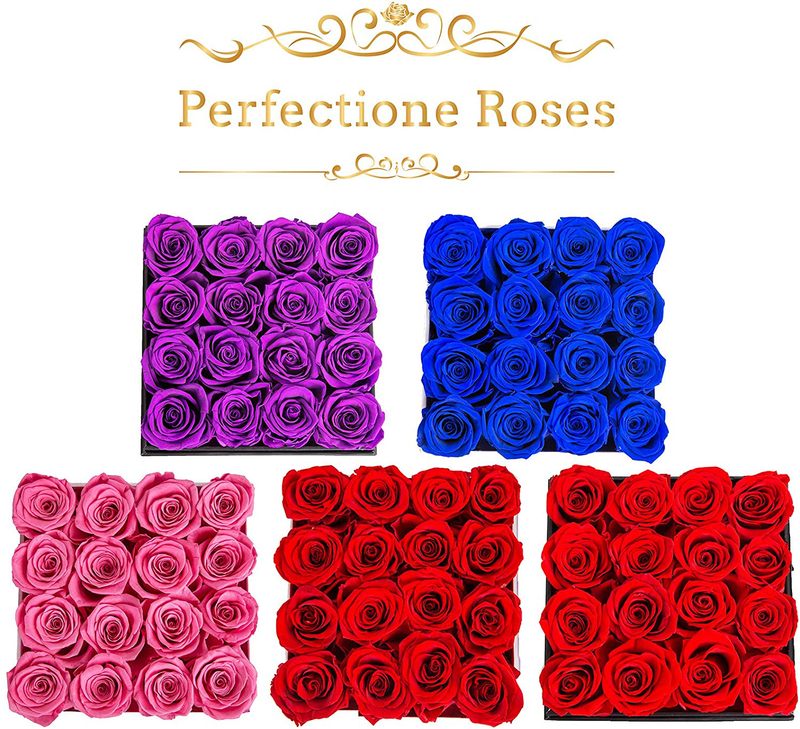Perfectione Roses Luxury Preserved Roses in a Box, Red Real Roses Valentines Day Gifts for Her, Birthday Gifts for Women, for Wife Home & Garden > Decor > Seasonal & Holiday Decorations Perfectione Roses   