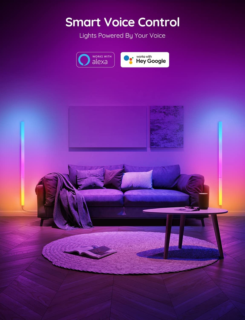 Govee RGBIC Smart Wall Light, Glide Lively Wall Lights, Multicolor Segmented Control, Music Sync, Home Decor LED Light Bars for Gaming and Streaming Work with Alexa and Google Assistant, 6 Pcs Home & Garden > Lighting > Lighting Fixtures > Wall Light Fixtures KOL DEALS   