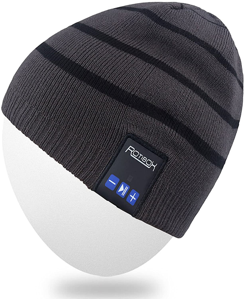 Rotibox Bluetooth Beanie Hat Wireless Headphone for Outdoor Sports Xmas Gifts  Rotibox A2-BB019-Gray  