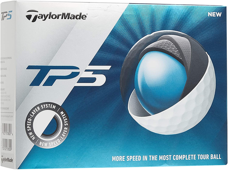 TaylorMade TP5 & TP5x Golf Balls (White, Yellow, Pix)  TaylorMade White 2020 TP5 
