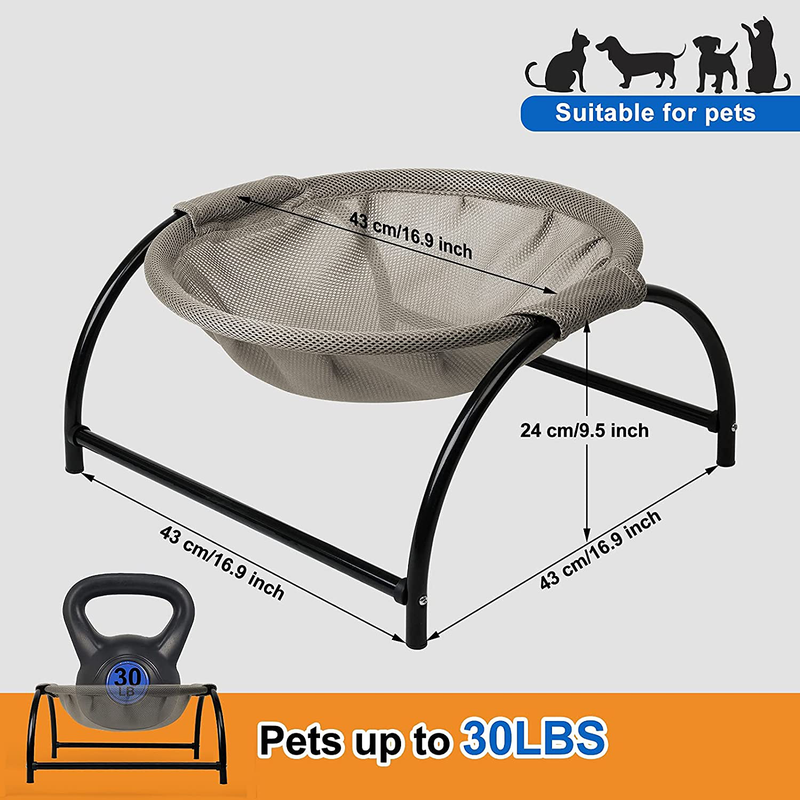 LOOBANI Cat Bed Hammock, Removable & Washable Elevated Pet Bed, Add Silicone Non-Slip Pads for Safe & Stable Protection of Floor, Suitable for Indoor & Outdoor Cat Chair for Kitty and Puppy Animals & Pet Supplies > Pet Supplies > Dog Supplies > Dog Beds LOOBANI   