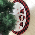 DegGod 48 Inches Checked Christmas Tree Skirt, Red and Black Buffalo Plaid Double Layers Xmas Tree Base Cover Mat for Christmas New Year Home Party Decoration (Red Plaid, 48 inches) Home & Garden > Decor > Seasonal & Holiday Decorations > Christmas Tree Stands DegGod Red Snowman 36 inches 