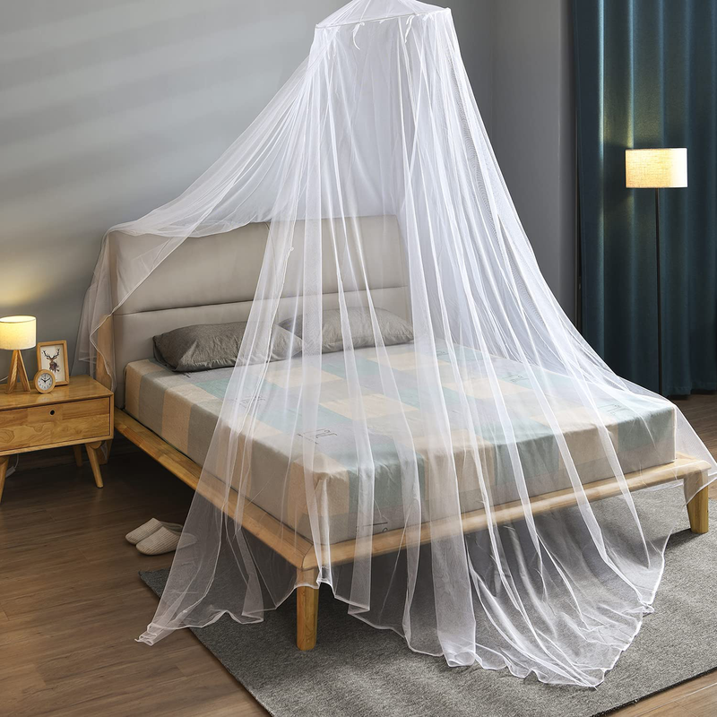 NJN Bed Canopy Mosquito Net, Hanging Bed Canopy Netting for Single to King Size Beds (White) Sporting Goods > Outdoor Recreation > Camping & Hiking > Mosquito Nets & Insect Screens NJN   