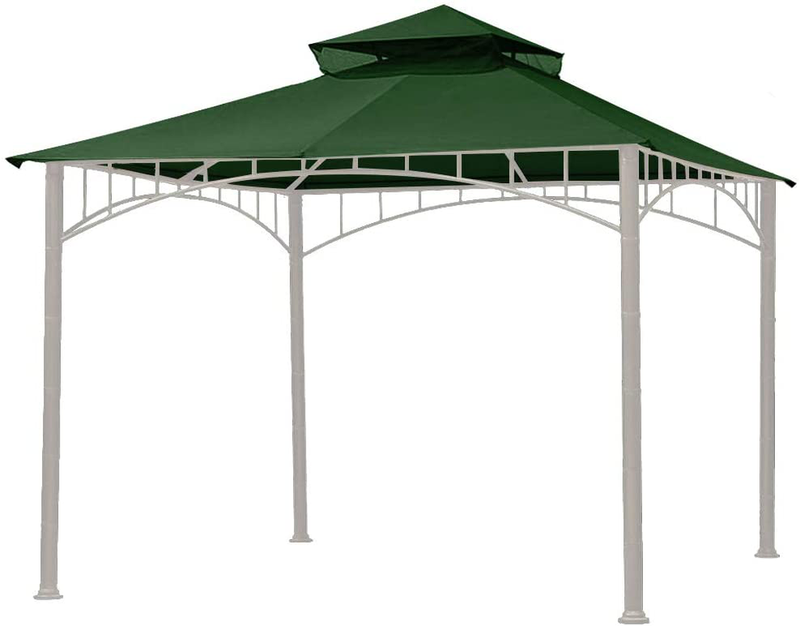 Eurmax 10FT x 10FT Double Tiered Gazebo Replacement Canopy Roof Top（Navy Blue） Home & Garden > Lawn & Garden > Outdoor Living > Outdoor Structures > Canopies & Gazebos Eurmax forest green  