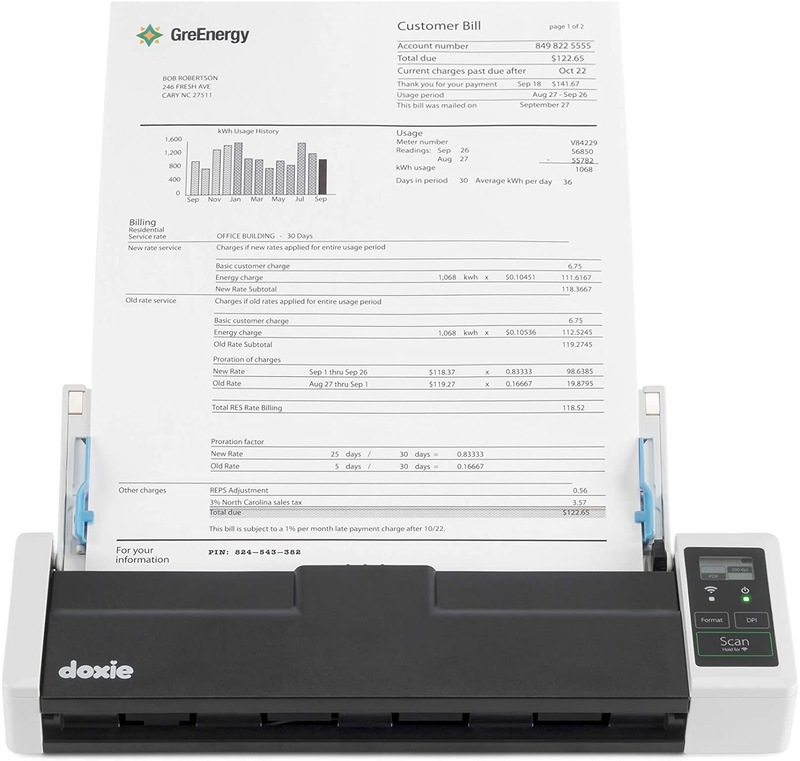 Doxie Q2 — Wireless Rechargeable Document Scanner with Automatic Document Feeder (ADF) Electronics > Print, Copy, Scan & Fax > Scanners Doxie 2nd generation; 4000 scan memory  