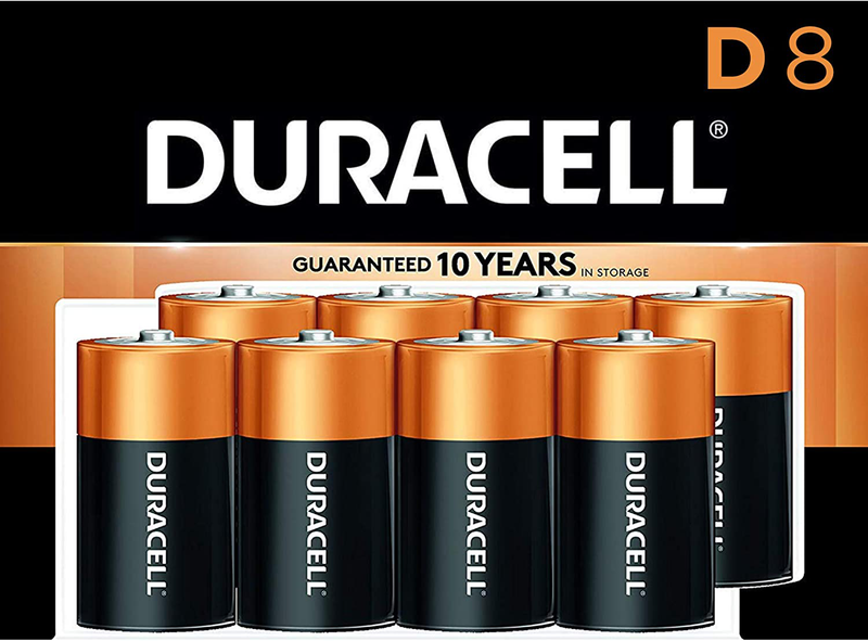 Duracell - CopperTop D Alkaline Batteries with Recloseable Package - Long Lasting, All-Purpose D Battery for Household and Business - 8 Count Electronics > Electronics Accessories > Power > Batteries Duracell 8 Count  