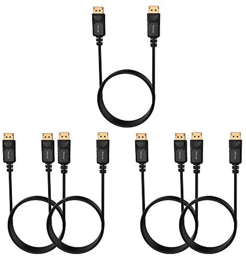 Moread DisplayPort to DisplayPort Cable, 6 Feet, Gold-Plated Display Port Cable (4K@60Hz, 2K@144Hz) DP Cable Compatible with Computer, Desktop, Laptop, PC, Monitor, Projector - Black Electronics > Electronics Accessories > Cables Moread 5 6 feet 