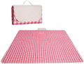 JIYQINLY Pink Outdoor Blanket Picnic with Waterproof Backing, Suitable for Camping, Outdoor Festivals, Beach, 59x57inch Home & Garden > Lawn & Garden > Outdoor Living > Outdoor Blankets > Picnic Blankets JIYQINLY Red 31x57 inch 