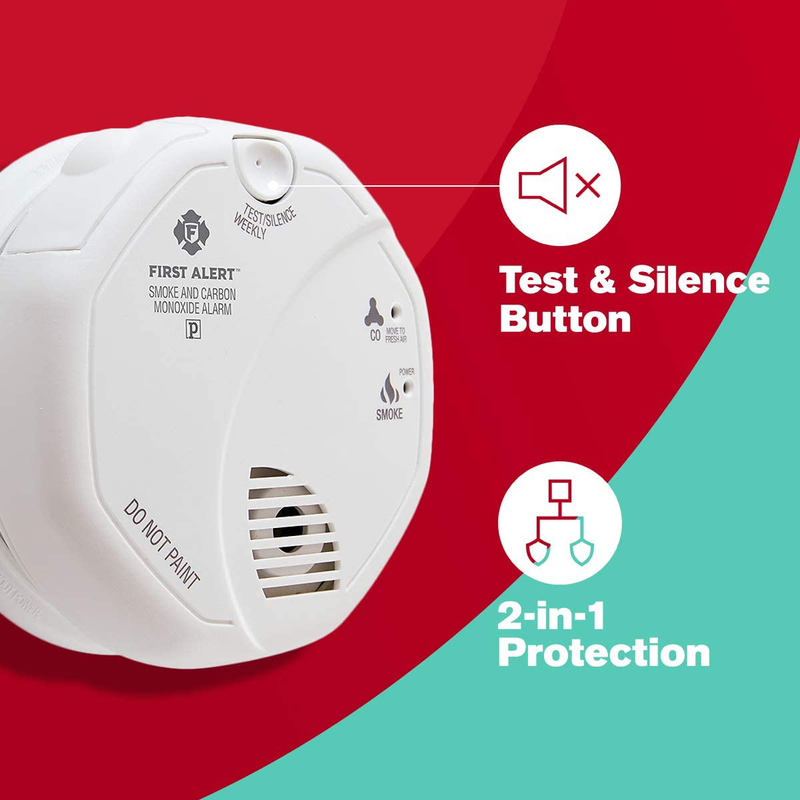 First Alert SCO5CN Combination Smoke and Carbon Monoxide Detector, Battery Operated