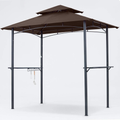 MASTERCANOPY Grill Gazebo 8 x 5 Double Tiered Outdoor BBQ Gazebo Canopy with LED Light (Brown) Home & Garden > Lawn & Garden > Outdoor Living > Outdoor Structures > Canopies & Gazebos MASTERCANOPY Brown  