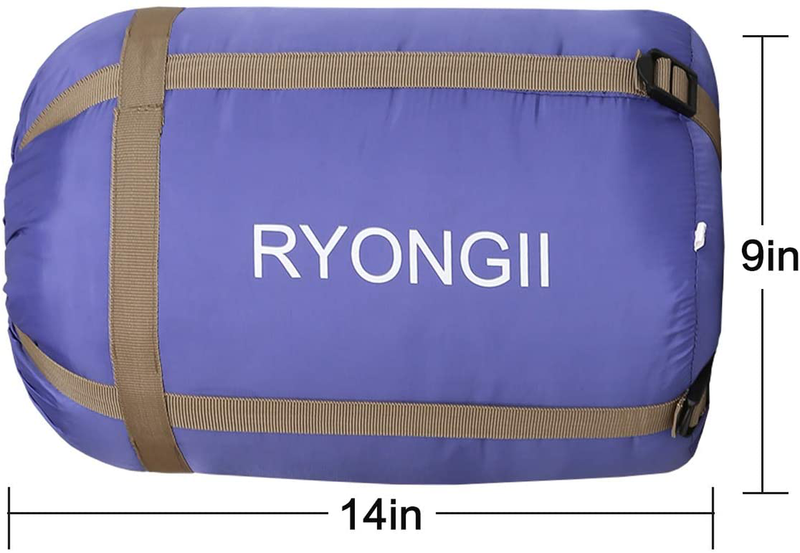 RYONGII Sleeping Bags 32℉ for Adults Teens - 4 Seasons Portable Compressionlightweight Waterproof Youth for Indoor & Outdoor, Waterproof, Backpacking and Outdoors Hiking Sporting Goods > Outdoor Recreation > Camping & Hiking > Sleeping Bags RYONGII   