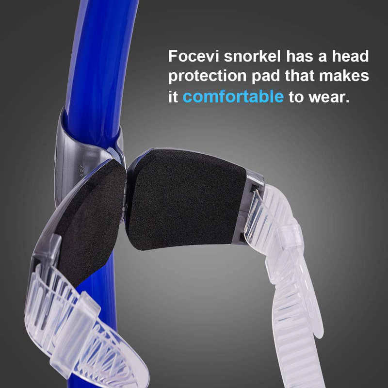 Focevi Swim Snorkel for Lap Swimming,Adult Swimmers Snorkeling Gear for Swimming Snorkel Training in Pool and Open Water,Snorkle Center Mount Silicone Mouthpiece One-Way Purge Valve Sporting Goods > Outdoor Recreation > Boating & Water Sports > Swimming Focevi   