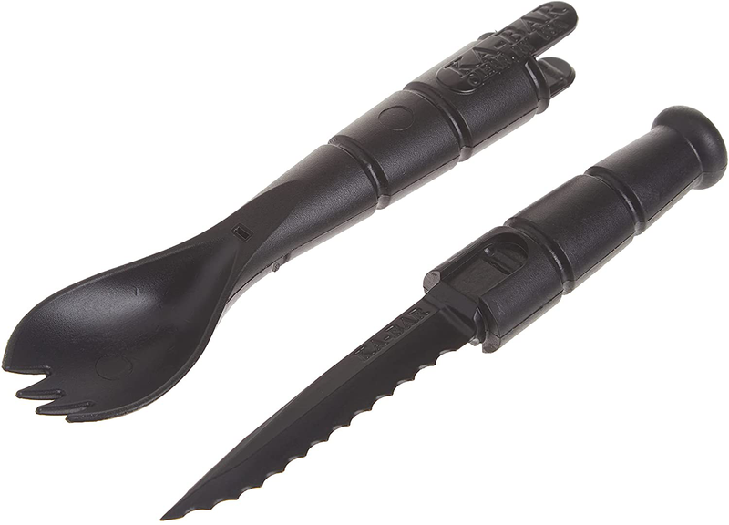 Ka-Bar Tactical Spork (Spoon Fork Knife) Tool 9909 Black, 1 Pack
