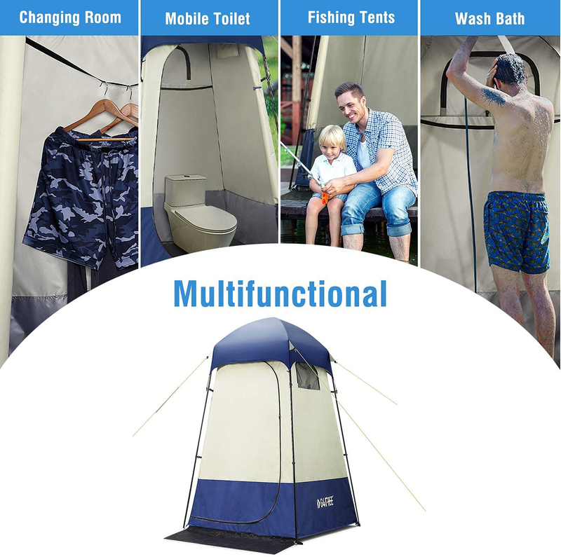 G4Free Large Outdoor Privacy Shower Tent, 7.5FT Portable Camping Easy Set up Deluxe Shelter Tent Dressing Changing Room with Carry Bag, Camp Toilet Sporting Goods > Outdoor Recreation > Camping & Hiking > Portable Toilets & ShowersSporting Goods > Outdoor Recreation > Camping & Hiking > Portable Toilets & Showers G4Free   