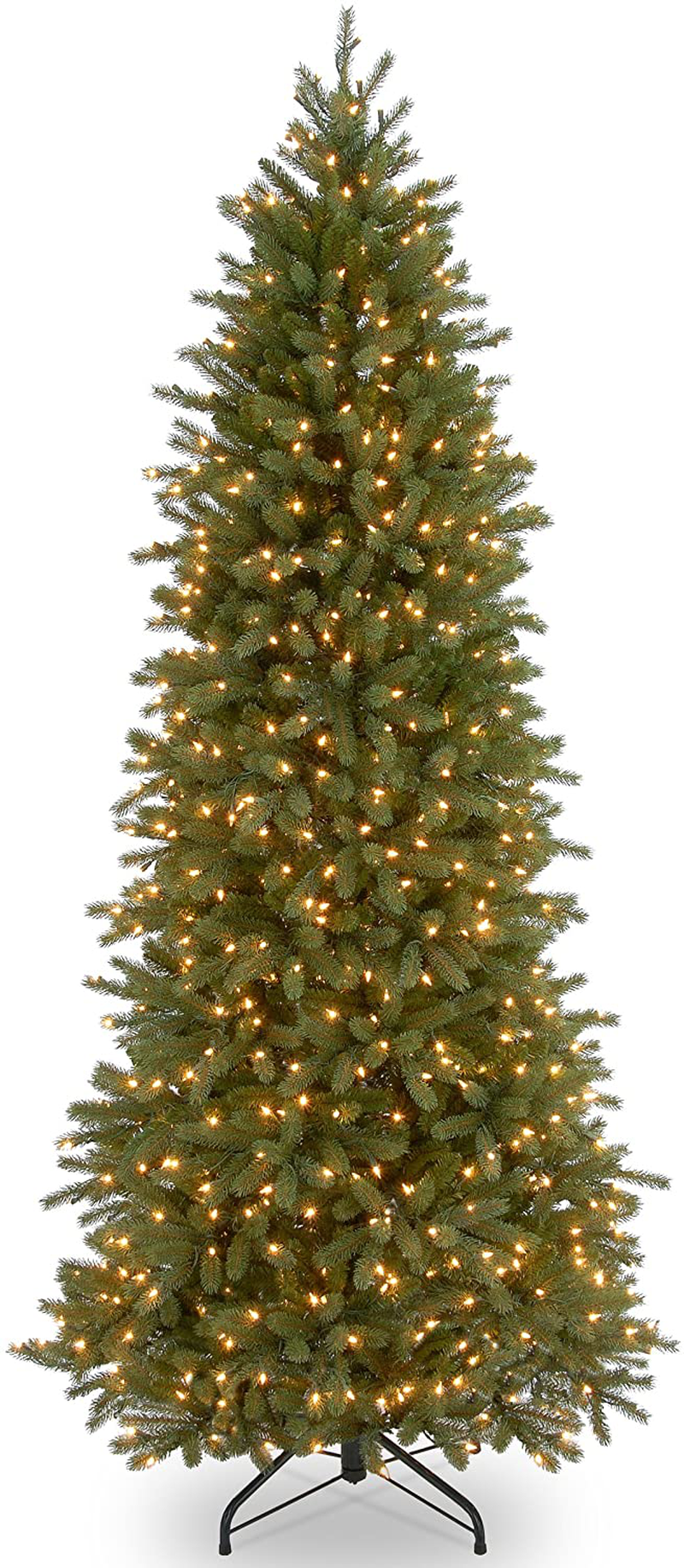 National Tree Company 'Feel Real' Pre-lit Artificial Christmas Tree | Includes Pre-strung White Lights and Stand | Jersey Fraser Fir Pencil Slim - 7.5 ft Home & Garden > Decor > Seasonal & Holiday Decorations > Christmas Tree Stands National Tree 9 ft  