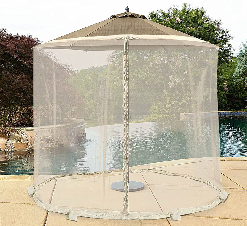 Ontheway 7.5-11Ft Patio Umbrella Mosquito Netting, Universal Canopy Umbrella Net with Zipper Door and Adjustable Rope… Sporting Goods > Outdoor Recreation > Camping & Hiking > Mosquito Nets & Insect Screens ontheway   