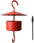 RM FOLD ART Red Ant Moat Hook for Hummingbird Feeder and Oriole feeders, Hanging Hook with Umbrella Cover，Large Capacity Nectar Feeders Insect Guard Ant Trap, Iron Tree Hooks for Outdoors Home & Garden > Lawn & Garden > Outdoor Living > Outdoor Umbrella & Sunshade Accessories RM FOLD ART Red  