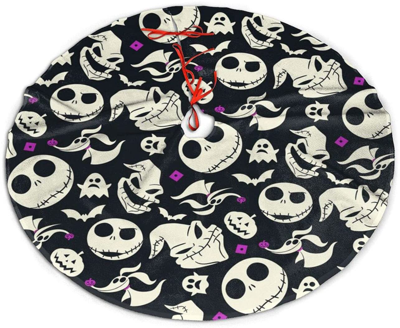 Christmas Tree Skirt for Christmas Decorations for Xmas Party and Holiday Decorations 36 inches Home & Garden > Decor > Seasonal & Holiday Decorations > Christmas Tree Skirts RIEDIOVS Skull Medium 
