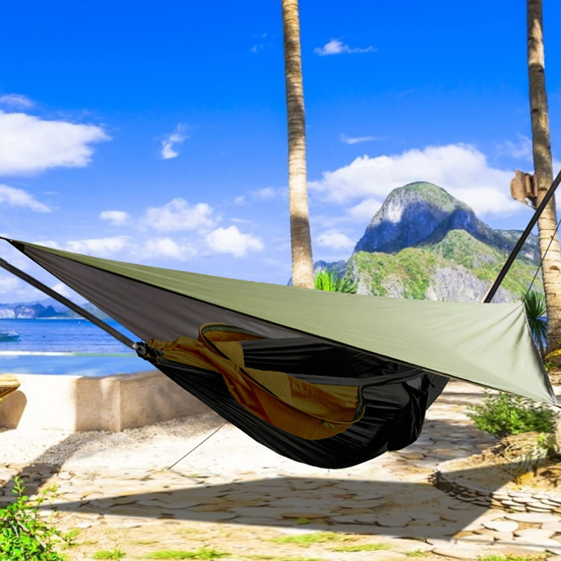 G4Free Large Camping Hammock with Mosquito Net and Rain Fly- 2 Person Portable Hammock with Bug Net and Tent Tarp , Hammock Tent for Outdoor Hiking Camping Backpacking Travel Sporting Goods > Outdoor Recreation > Camping & Hiking > Mosquito Nets & Insect Screens G4Free   