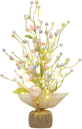 Rosecraft Easter Decorations, 18 Inch Pre-Lit Easter Egg Tree Tabletop Decor with Delicate Oranments, for Home Party Wedding Holiday Spring Summer Decoration - Gifts, Yellow/White. Home & Garden > Decor > Seasonal & Holiday Decorations RoseCraft Green/White/Pink  