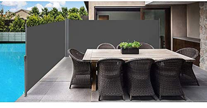 DlandHome 71 inches Patio Side Awning Sun Shade Folding Retractable Side Awning Garden Outdoor Privacy Divider, MH038-318G Home & Garden > Lawn & Garden > Outdoor Living > Outdoor Umbrella & Sunshade Accessories DlandHome   
