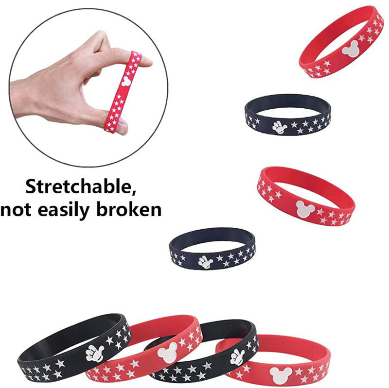 TONIFUL 18Pcs Mouse Rubber Bracelets Silicone Wristbands with Red and Black Color Bracelets for Mouse Fans Theme Party Decoration Supplies Home & Garden > Decor > Seasonal & Holiday Decorations& Garden > Decor > Seasonal & Holiday Decorations YJG   