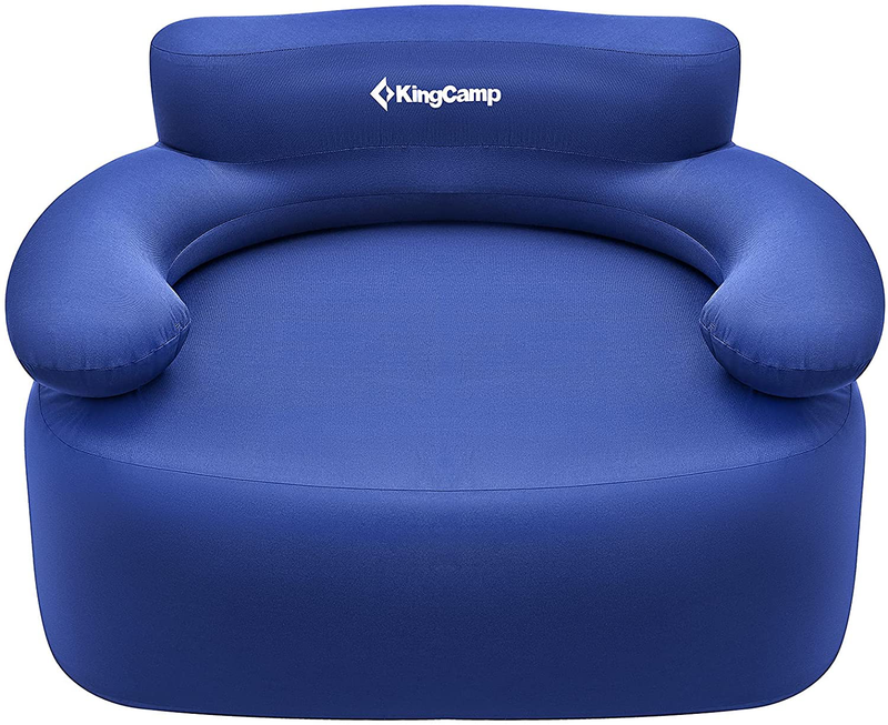 Kingcamp Inflatable Chairs for Adults Support up to 660 Lbs Waterproof Compact and Portable Inflatable Couch Blow up Chair for Garden Outdoor Travel Camping Picnic Indoor Furniture (Khaki-Single) Sporting Goods > Outdoor Recreation > Camping & Hiking > Camp Furniture KingCamp Blue-single  