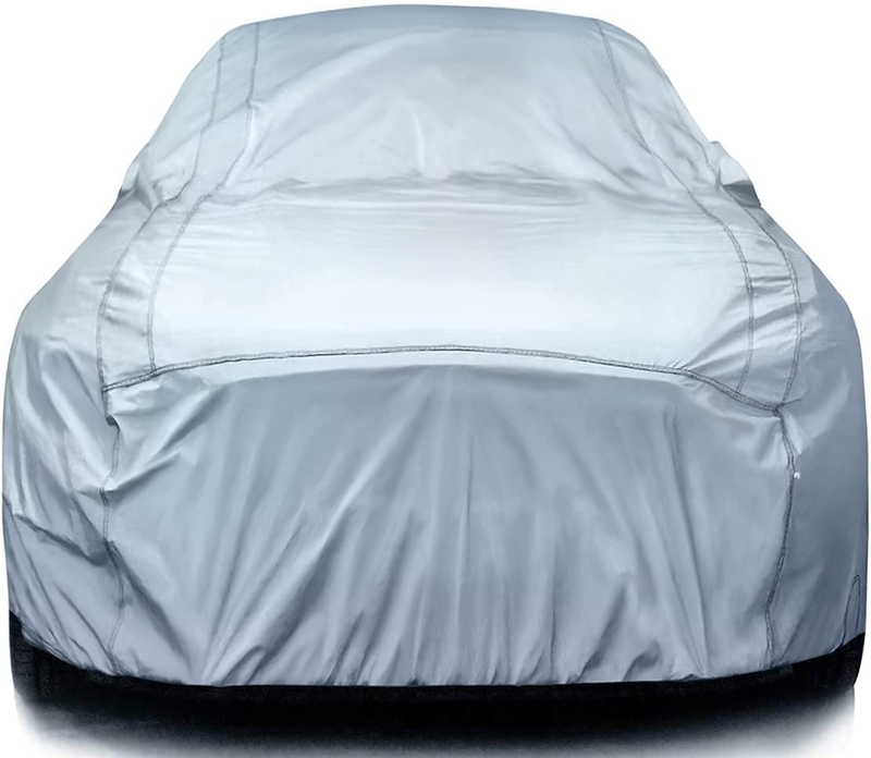 iCarCover 18-Layers Custom-Fit All Weather Waterproof Automobiles Indoor Outdoor Snow Rain Dust Hail Protection Full Auto Vehicle Durable Exterior Car Cover for Hatchback Coupe Sedan (174"-183")  iCarCover Fits Cars Length Up To 183"  