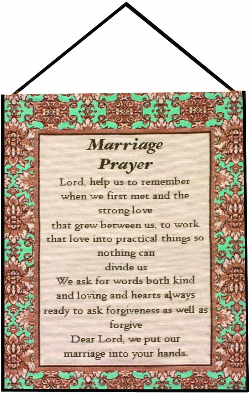 Manual Inspirational Collection 13 X 18-Inch Wall Hanging with Frame, Ten Commandments Home & Garden > Decor > Artwork > Decorative Tapestries Manual Woodworker Marriage Prayer 13 by 18-Inch 