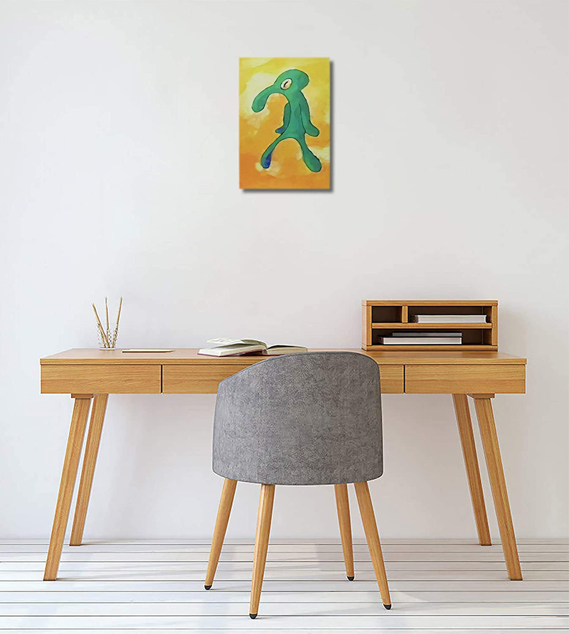 Classic Bold and Brash Painting Squidward Poster, Canvas Wall Art Print Home Bathroom Decor Framed Bedroom Office Living Room Small 12x16 Inches Home & Garden > Decor > Artwork > Posters, Prints, & Visual Artwork Bold And Brash   