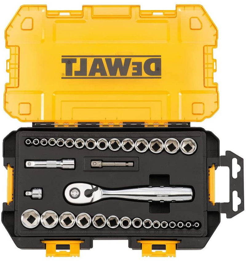 DEWALT Socket Set, 3/8-Inch Drive, SAE/Metric, 34-Piece (DWMT73804) Hardware > Tools > Tool Sets > Hand Tool Sets Dewalt   