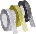 Livder 3 Rolls 75 Yards in Total Metallic Glitter Ribbon for Gift Wrapping Birthday Holiday Graduation Party Decoration (Golden, Silvery, Silver-Black) Arts & Entertainment > Hobbies & Creative Arts > Arts & Crafts > Art & Crafting Materials > Embellishments & Trims > Ribbons & Trim Livder Decor Golden, Silvery, Silver-black  