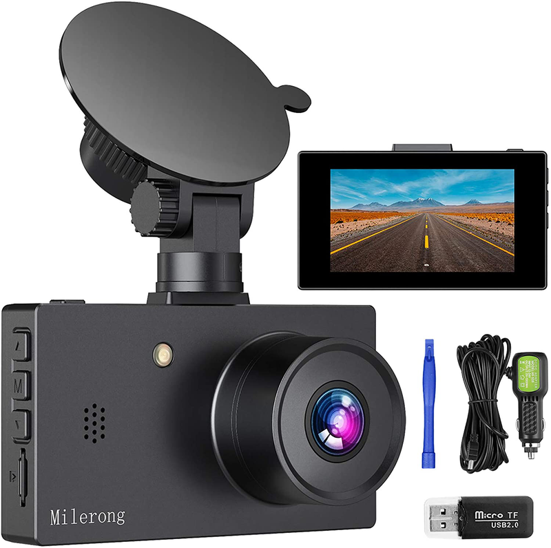 Dash Camera for Cars【2021 New Version】 Milerong 1080P FHD DVR Dash Cams, 3" LCD Screen 170° Wide Angle Car Camera with Night Vision, G-Sensor, WDR, Parking Monitor, Loop Recording, Motion Detection Vehicles & Parts > Vehicle Parts & Accessories > Motor Vehicle Electronics > Motor Vehicle A/V Players & In-Dash Systems Milerong Default Title  