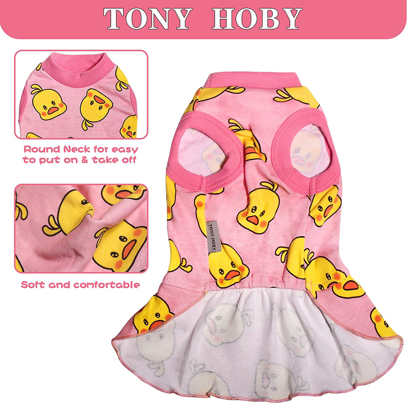 TONY HOBY Pet Dresses Dog Dresses Made of Pure Cotton with Green Dot for Small Medium Large Dog Animals & Pet Supplies > Pet Supplies > Cat Supplies > Cat Apparel TONY HOBY   