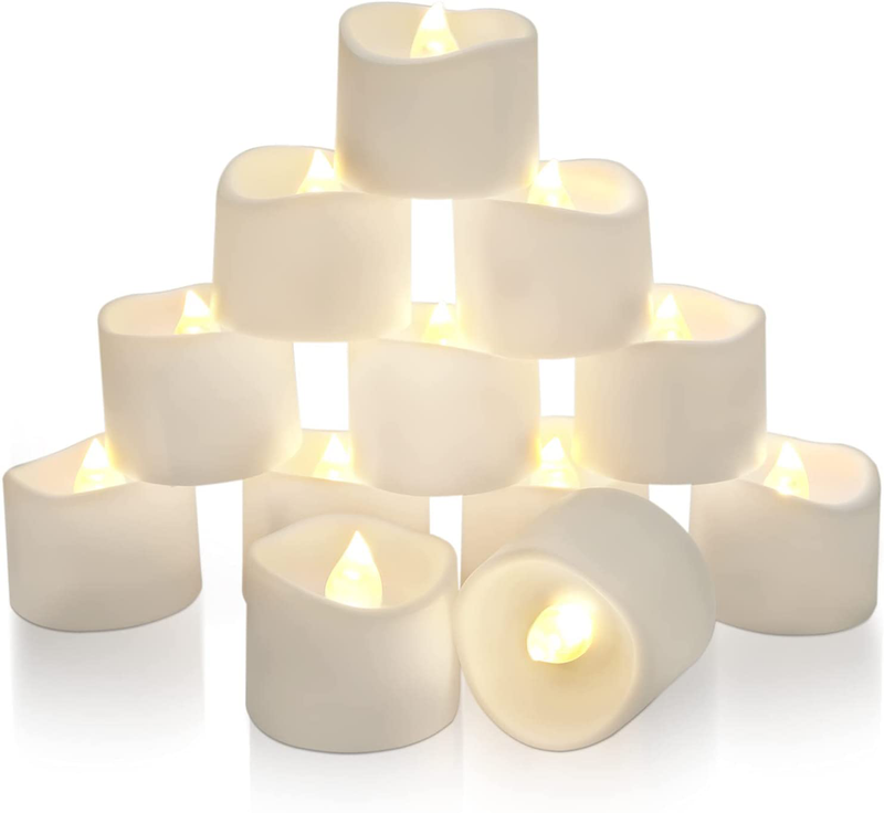Homemory Battery Tea Lights with Timer, 6 Hours on and 18 Hours Off in 24 Hours Cycle Automatically, Pack of 12 Timing LED Candle Lights in Warm White Home & Garden > Decor > Home Fragrances > Candles Homemory 1-warm White  