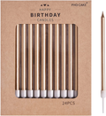 PHD CAKE 24-Count Colorful Long Thin Birthday Candles for Cake Party, Anniversary Cake Candles, Weddings Cake Decorations, Baby Shower Home & Garden > Decor > Home Fragrances > Candles PHD CAKE Champagne  