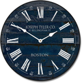 Navy Blue Large Wall Clock | Ultra Quiet Quartz Mechanism | Hand Made in USA | Beautiful Crisp Lasting Color | Comes in 8 Sizes