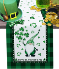 Eilifet Table Runner Romantic Heart Shapes Love Happy Valentine'S Day Gnome 13"X70" Dining Table Decorations Indoor Farmhouse Table Runners for Party Dinner Home Decor Home & Garden > Decor > Seasonal & Holiday Decorations EiLIFET St. Patrick's Dayeil1773 13"x70" 