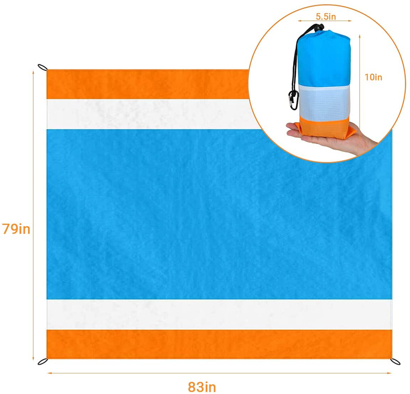 Meiliweser Sandproof Beach Blanket - 83" X79" Oversized Large Beach Mat for 8 Adults, Sand Free & Waterproof Portable Outdoor Rest Picnic Blanket for Camping, Travel Home & Garden > Lawn & Garden > Outdoor Living > Outdoor Blankets > Picnic Blankets Meiliweser   
