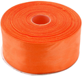 Topenca Supplies 3/8 Inches x 50 Yards Double Face Solid Satin Ribbon Roll, White Arts & Entertainment > Hobbies & Creative Arts > Arts & Crafts > Art & Crafting Materials > Embellishments & Trims > Ribbons & Trim Topenca Supplies Orange 2" x 50 yards 