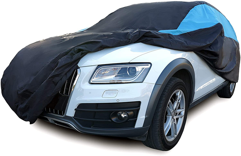 MORNYRAY Waterproof Car Cover All Weather Snowproof UV Protection Windproof Outdoor Full car Cover, Universal Fit for Sedan (Fit Sedan Length 194-206 inch)  MORNYRAY Fit SUV Length 181-190 inch  