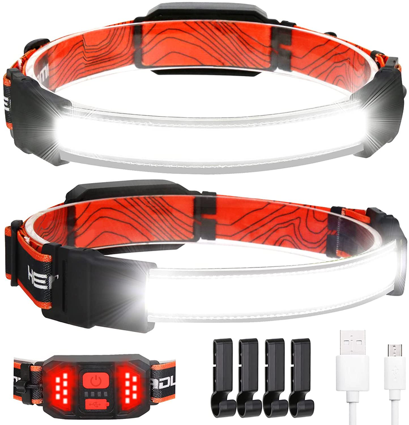 Rechargeable Headlamp, Headlamp Flashlights 230° Wide Beam 1000 Lumen, 3 Modes, Super Bright LED Headlamp, Lightweight Head Lamp for Hiking, Running, Fishing, Camping (1PACK) Sporting Goods > Outdoor Recreation > Camping & Hiking > Camping Tools UHdod 2PACK  