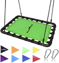 Giant Platform Tree Swing, 700 lb Weight Capacity, Durable Steel Frame, Waterproof, Adjustable Ropes, Flag Set and 2 Carabiners, Non-Stop Fun for Kids!
