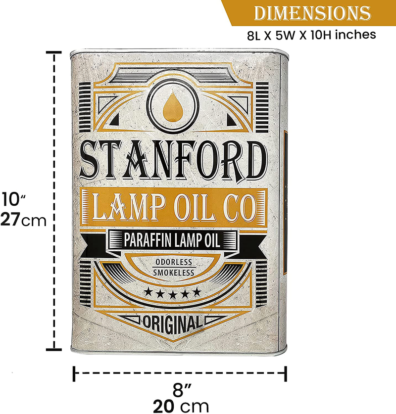 Stanford Lamp Oil Co. Lamp Oil, Smokeless Odorless Indoor and Outdoor Use, Clean & Clear Paraffin Oil with Funnel 1 Gallon