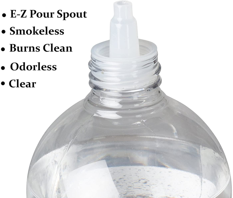 Paraffin Lamp Oil - Clear Smokeless, Odorless, Clean Burning Fuel for Indoor and Outdoor Use with E-Z Fill Cap and Pouring Spout - 32oz - by Ner Mitzvah Home & Garden > Lighting Accessories > Oil Lamp Fuel Ner Mitzvah   