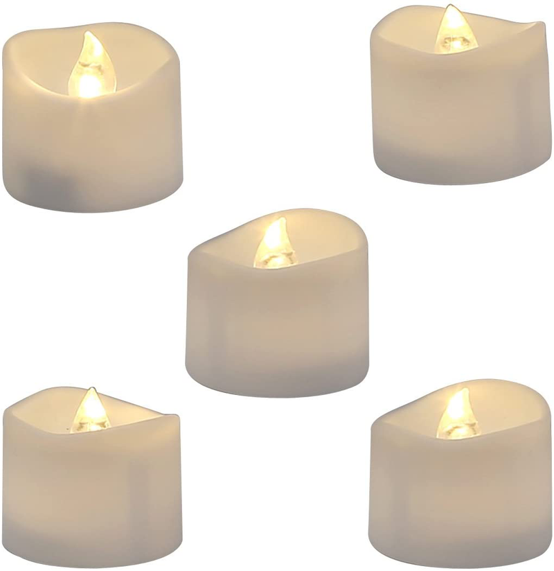 Homemory Realistic and Bright Flickering Bulb Battery Operated Flameless LED Tea Light for Seasonal & Festival Celebration, Pack of 12, Electric Fake Candle in Warm White and Wave Open Home & Garden > Decor > Home Fragrances > Candles Global Selection Default Title  