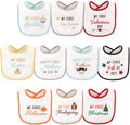 Hudson Baby Unisex Baby Cotton Terry Drooler Bibs with Fiber Filling Home & Garden > Decor > Seasonal & Holiday Decorations Hudson Baby Holiday Birthday One Size 