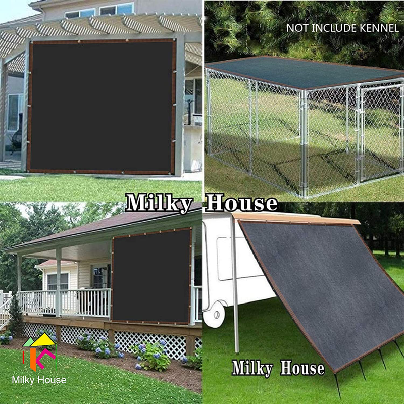 Shade Cloth 90% Sunblock Mesh 6.5FTX6.5FT Taped Edge with Aluminum Grommets Easier to Hang, UV Resistant Shade Sun Black Net for Greenhouse Flowers Plants Patio Lawn Mesh Nets, Greenhouse Shades Cloth Home & Garden > Lawn & Garden > Outdoor Living > Outdoor Umbrella & Sunshade Accessories Milky House   