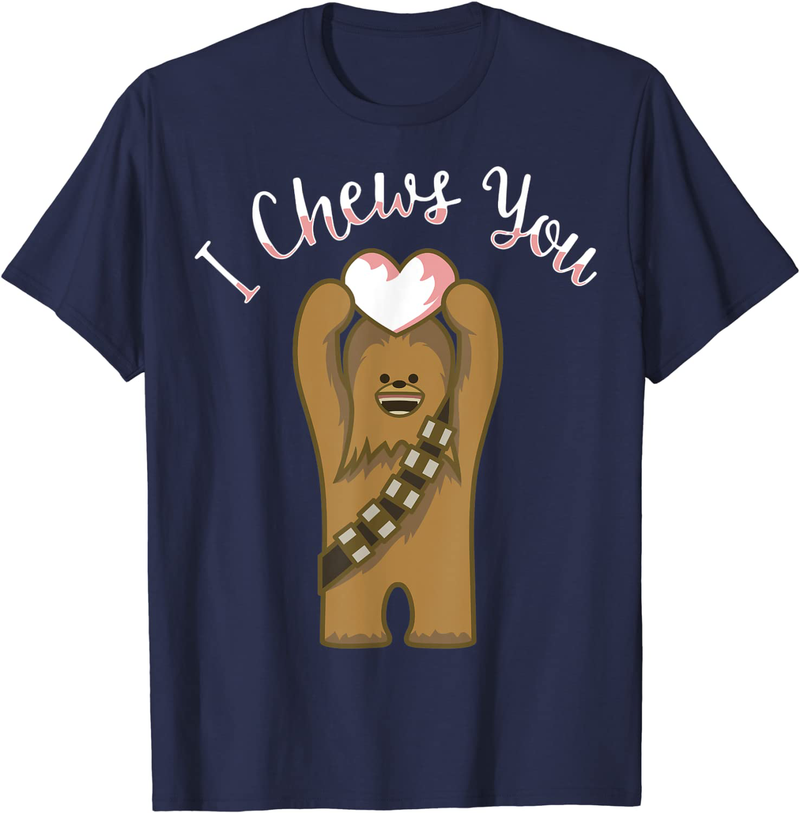Star Wars Valentines I Chews You Chewbacca Graphic T-Shirt Home & Garden > Decor > Seasonal & Holiday Decorations Star Wars Navy Men XL